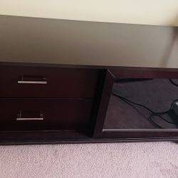 TV Stand With Glass Cabinet