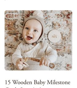 Wooden Baby Milestone Cards