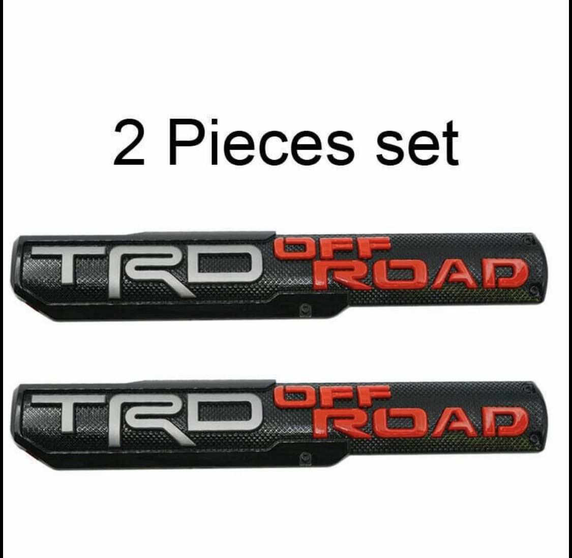 2pcs TRD OFF ROAD Emblem Nameplate Badge fits for Toyota Tacoma Tundra 4 Runner Side Fender Door