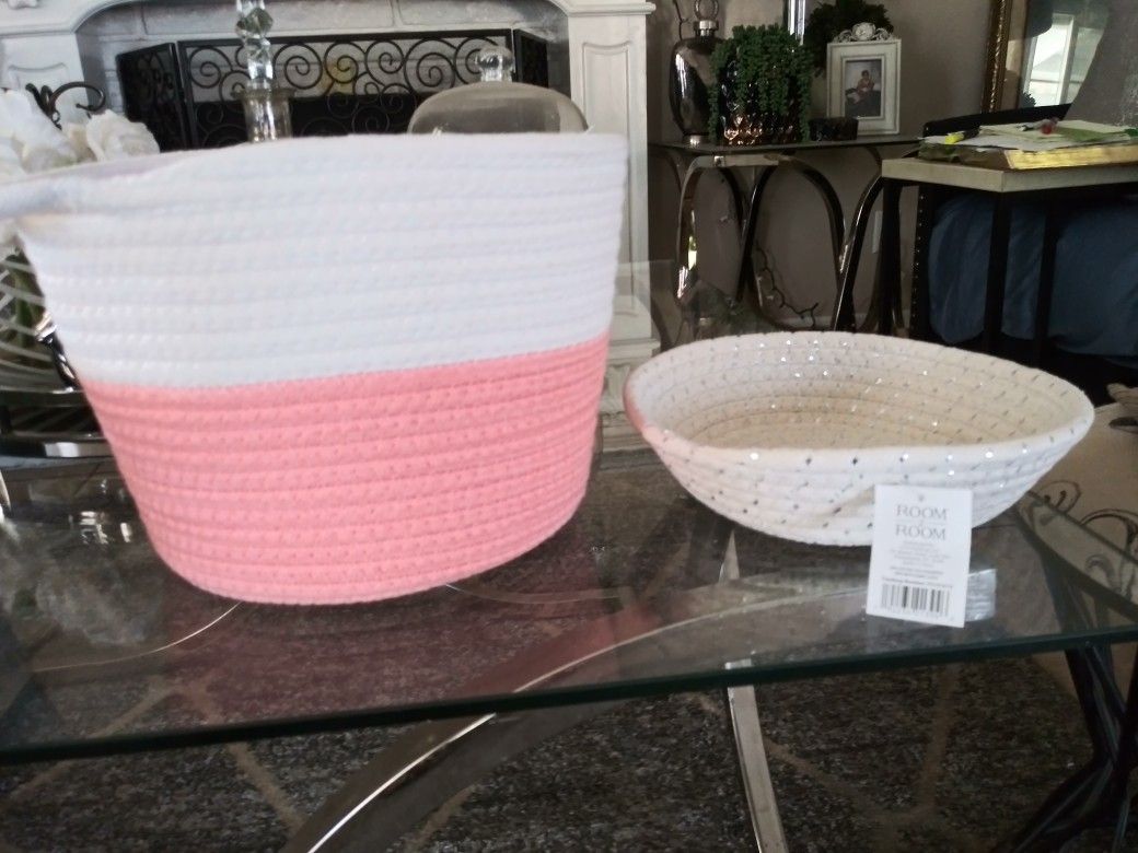 3 woven baskets