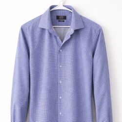 Jones New York Slim Fit Blue Check Dress Shirt Medium