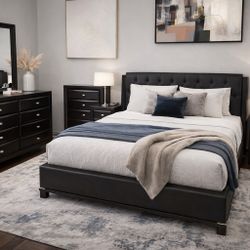 🔥 Queen Bed + Dresser + Mirror – Fast Delivery