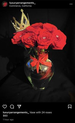 Flower Vase With Roses