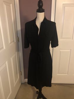 Black button down dress