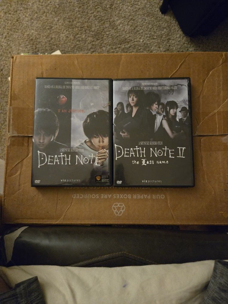Death Note (2006) and Death Note: The Last Name (2006) DVD MOVIE