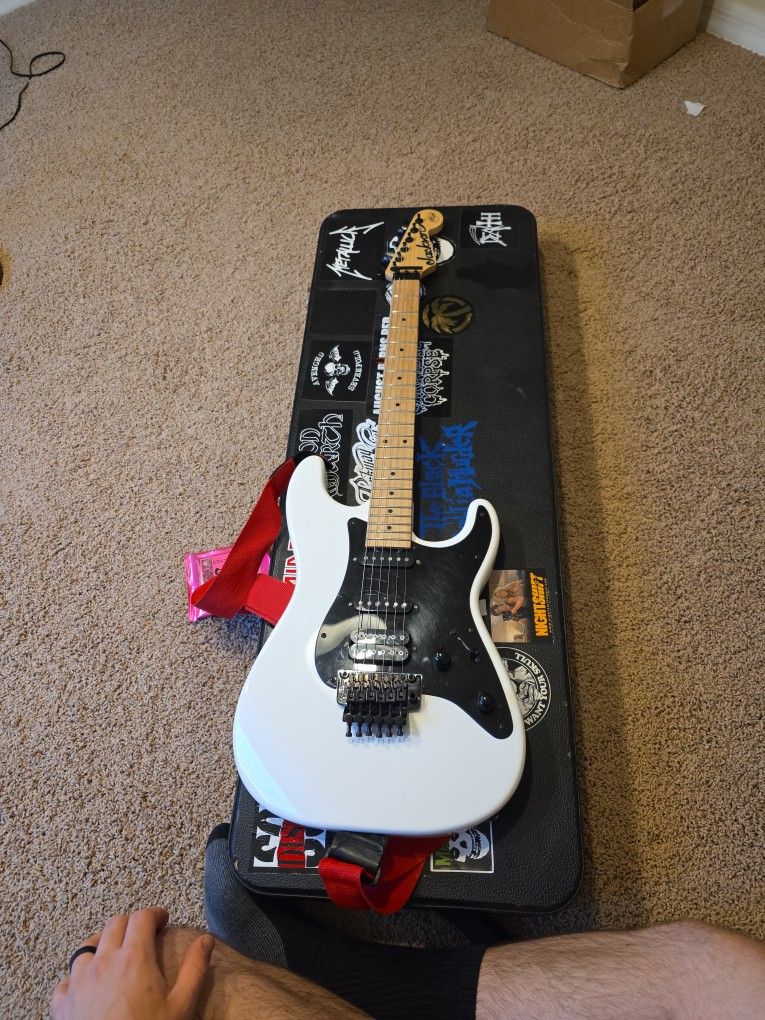 Jackson Adrian Smith Signature Black and White Solid Body Electric Guitar