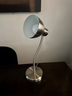 Brushed Nickel Gooseneck Desk Lamp