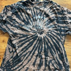 Tie-dye black and brown cotton tee size small 