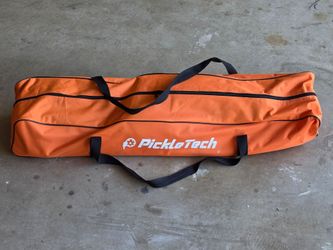 PickleTech Pickleball Net with Deerfamy Rubber Court Markings