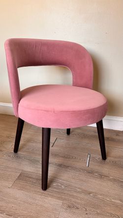 Modern Pink Velvet Accent Chair