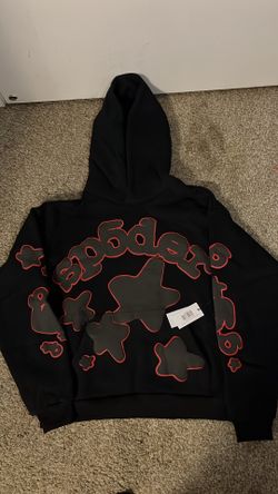 SPDER RED AND BLACK BELUGA HOODIE