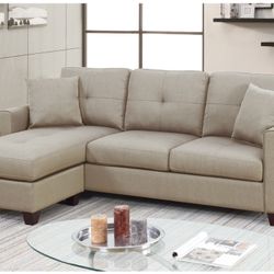 Modern 2 Pcs Reversible Sectional Sofa 