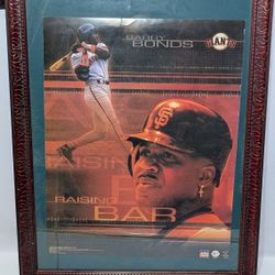 Barry Bonds Framed Poster San Francisco Giants Raising the Bar 21x27 MLB Print

