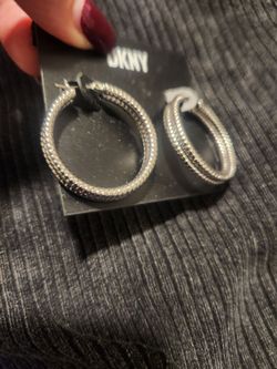 DKNY Silver hoop earrings