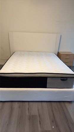 Queen size bed and queen mattress-just opened and built!