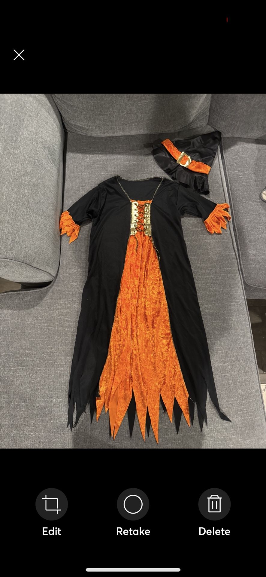 Rubie’s Gothic Witch Halloween Costume Girls Large