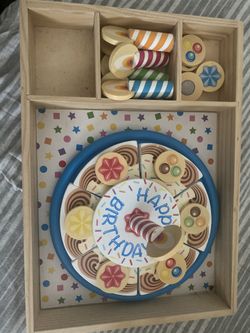 Wooden Toy Birthday Cake