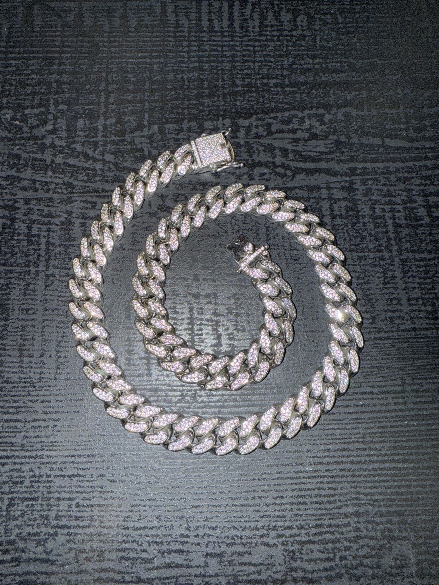 GLD 14k White Gold Cuban Chain - 12mm 18”