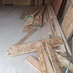 Scraps Of Two By Fours, And Osb Sheeting From New Construction Site In Edmonds