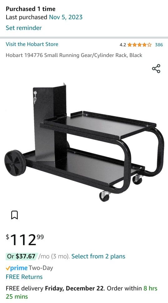 Hobart Mig Welder Cart