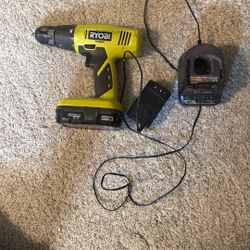Ryobi P209 18V One+ Cordless 3/8" VSR Drill Driver W/2Ah Battery & Charger