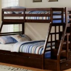 Bunk bed Twin over Full with Staircase and Storage FREE MATTRESSES!