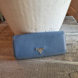 Prada Blue Leather wallet 