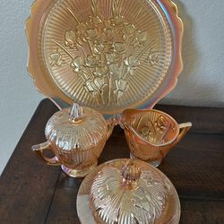 Vintage Carnival Glass set