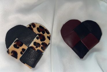 Heart-Shaped Leather Woven  $10 each