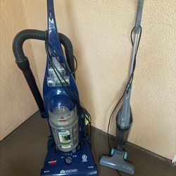 Bissell CleanView Rewind Upright Vacuum/Carpet cleaner + ZipVac corded stick vacuum