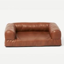 Faux leather Couch Dog Bed 