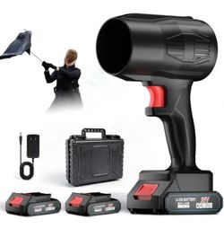 Leaf Blower, Electric Cordless Leaf Blower，Lightweight Handheld Blower 990000 RPM High-Speed,6000MAh Large-Capacity Batteries & Fast Charger Included,