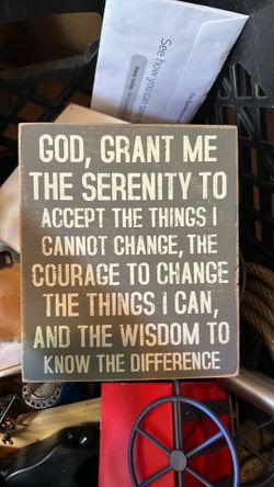 Serenity prayer