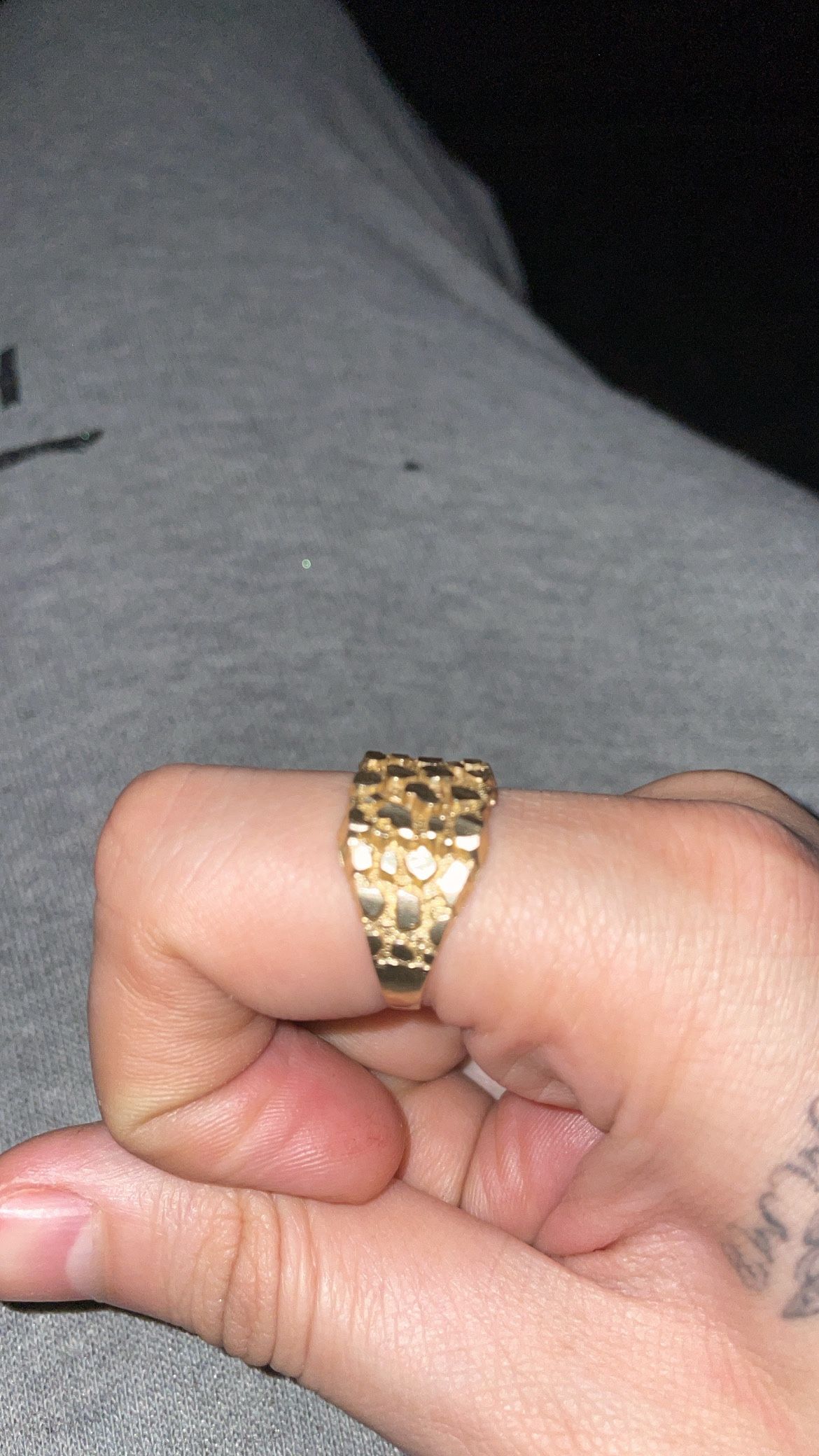 Gold Nugget Ring 