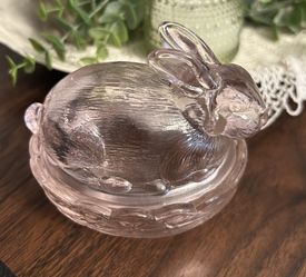 Mosser Pink Rabbit On Basket