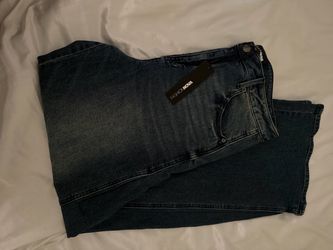 Fashion Nova Dark Wash Barrel Jeans with Tags