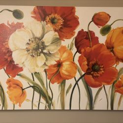 Canvas Poppy Print
