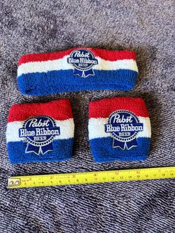 PBR Pabst Blue Ribbon Sweat Bands, never used