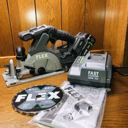 Flex 24v Inline Circular Saw, 5.0ah Battery & Charger. ❌PRICE IS FIRM❌PRECIO FRIME❌.