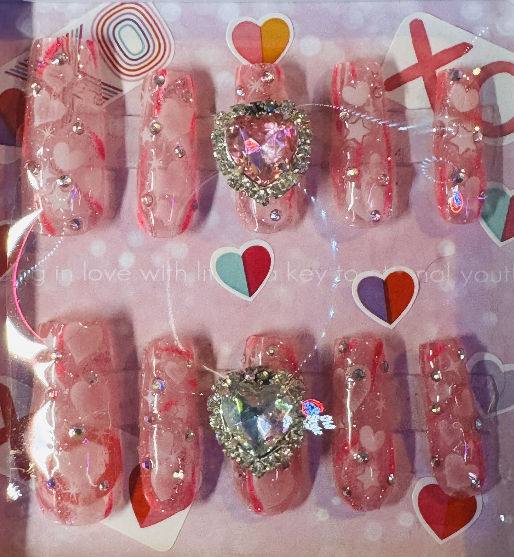 Valentines Press Ons