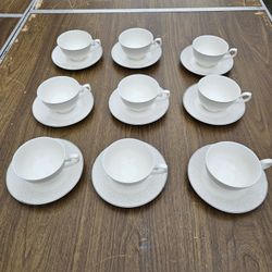 New 32 Pieces Fine Bone China Teacup Saucer Set 