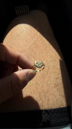 10kt heart nugget ring