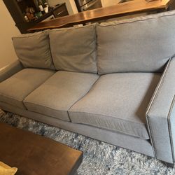 Gray Sofa With Nailhead Trim