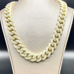 18K Gold Plated Cuban Link Chain For Men And Women