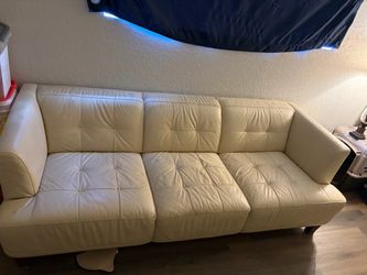 Cream couch, Used, pet, friendly household
