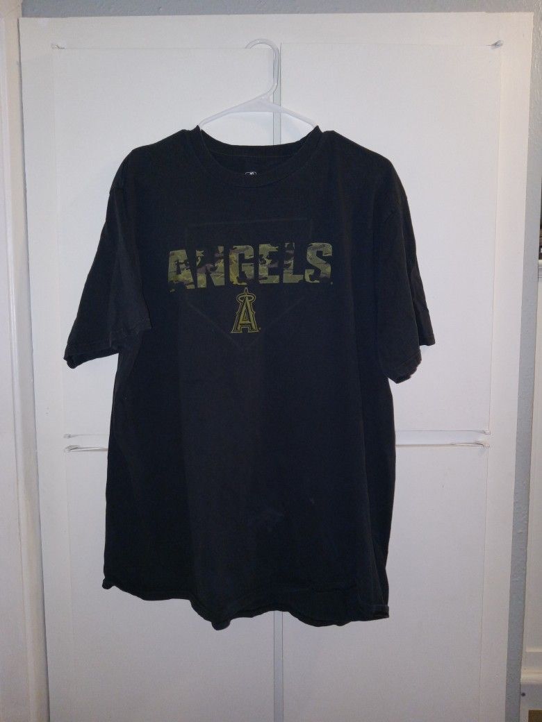 Los Angeles Angels Baseball Tee Camo Logo  (XXL)