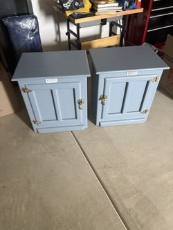 Set Of Two Wooden Nightstands