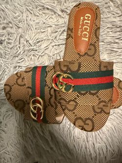 Gucci GG Monogram Slide Sandals