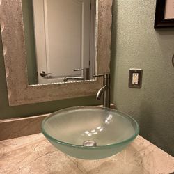 Two Beautiful Glass Vessels Sinks