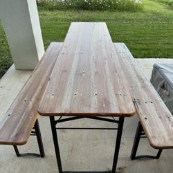 Folding Picnic Table Bench Set For 6 Persons See DESCRIPTIONS